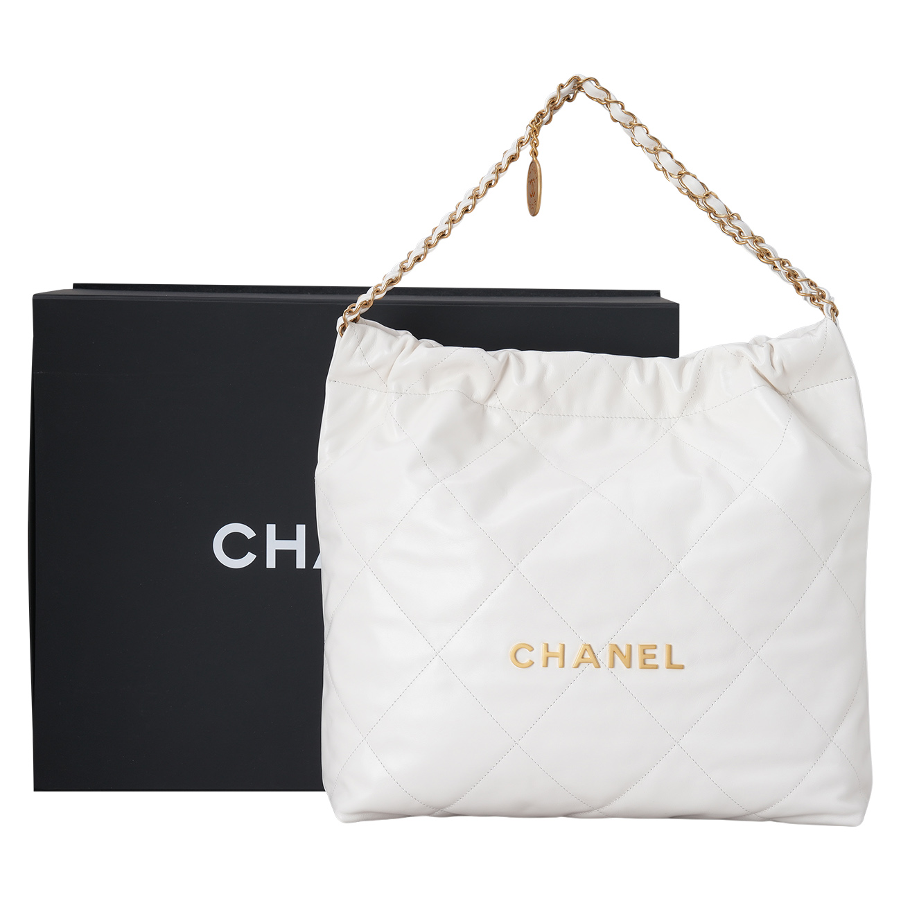 CHANEL(USED)샤넬 AS3261 22백 미듐 화이트