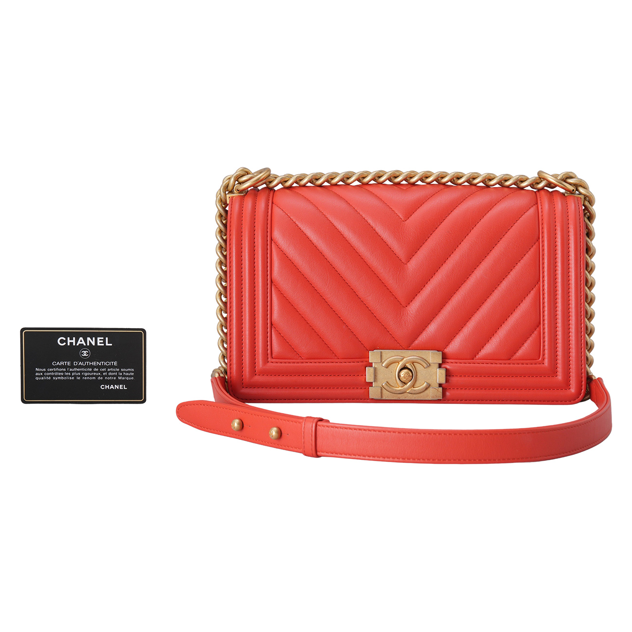 CHANEL(USED)샤넬 보이샤넬 쉐브론 미듐 플랩백