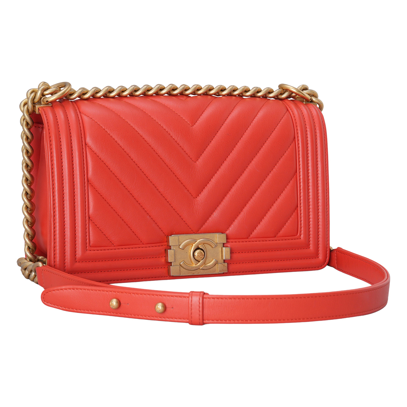 CHANEL(USED)샤넬 보이샤넬 쉐브론 미듐 플랩백