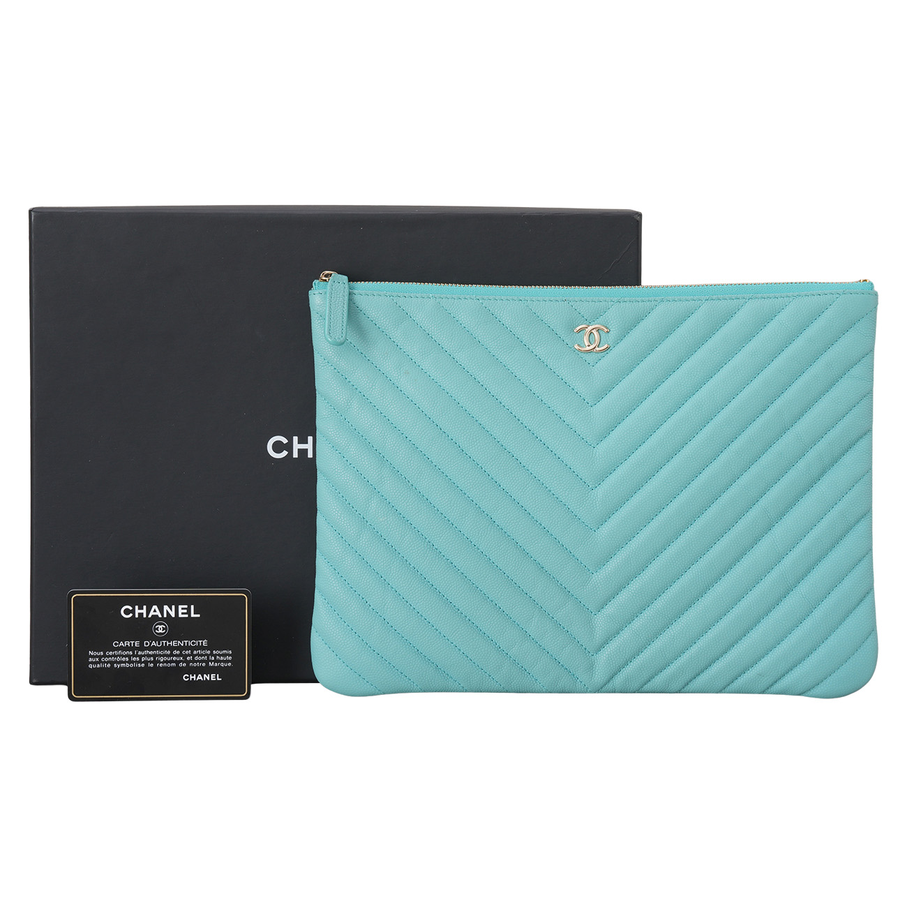 CHANEL(USED)샤넬 캐비어 클래식 쉐브론 뉴미듐