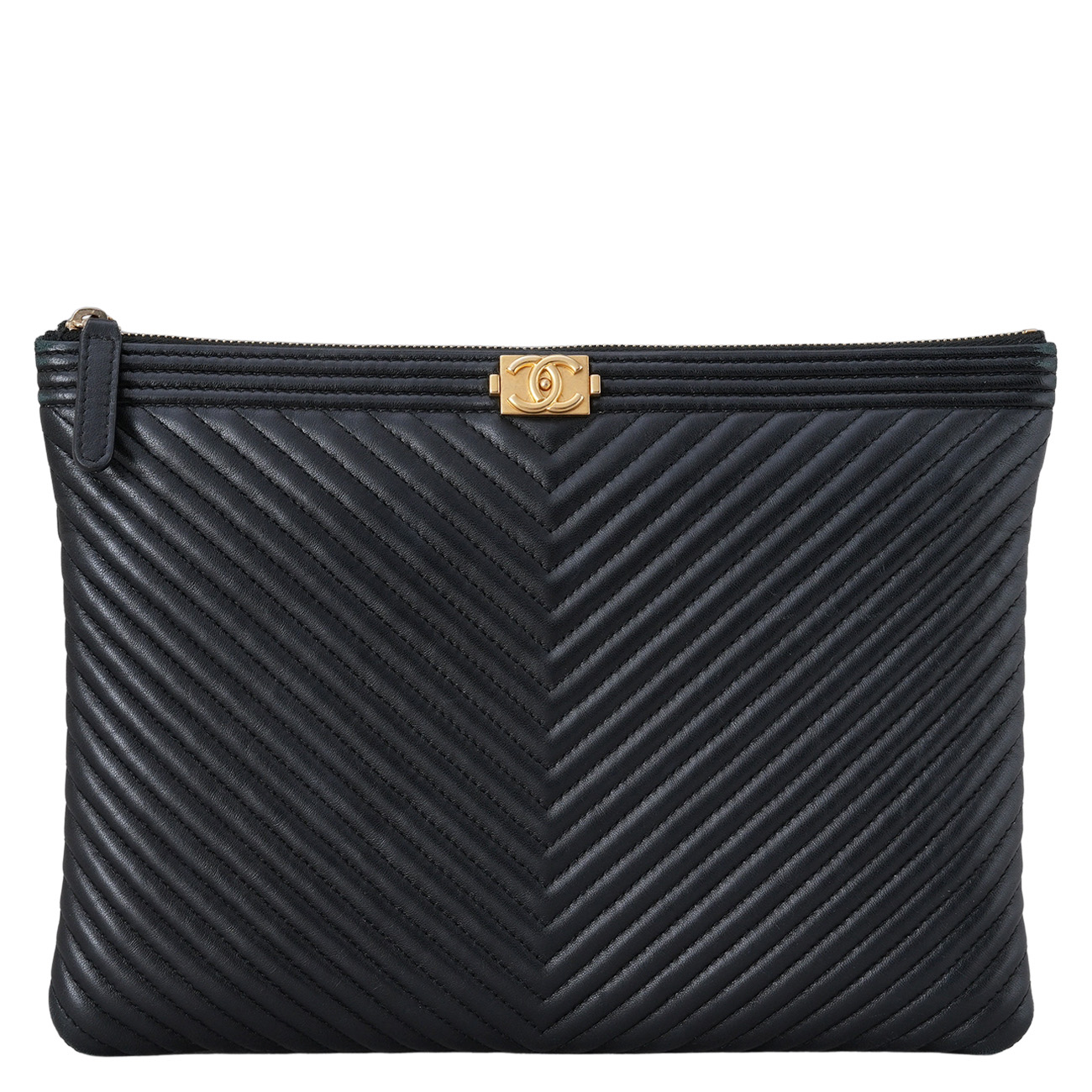 CHANEL(USED)샤넬 보이샤넬 쉐브론 클러치