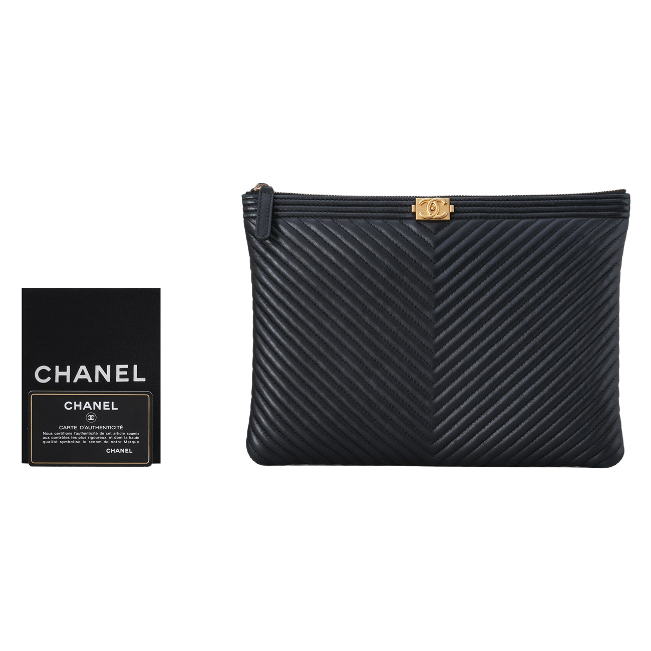CHANEL(USED)샤넬 보이샤넬 쉐브론 클러치