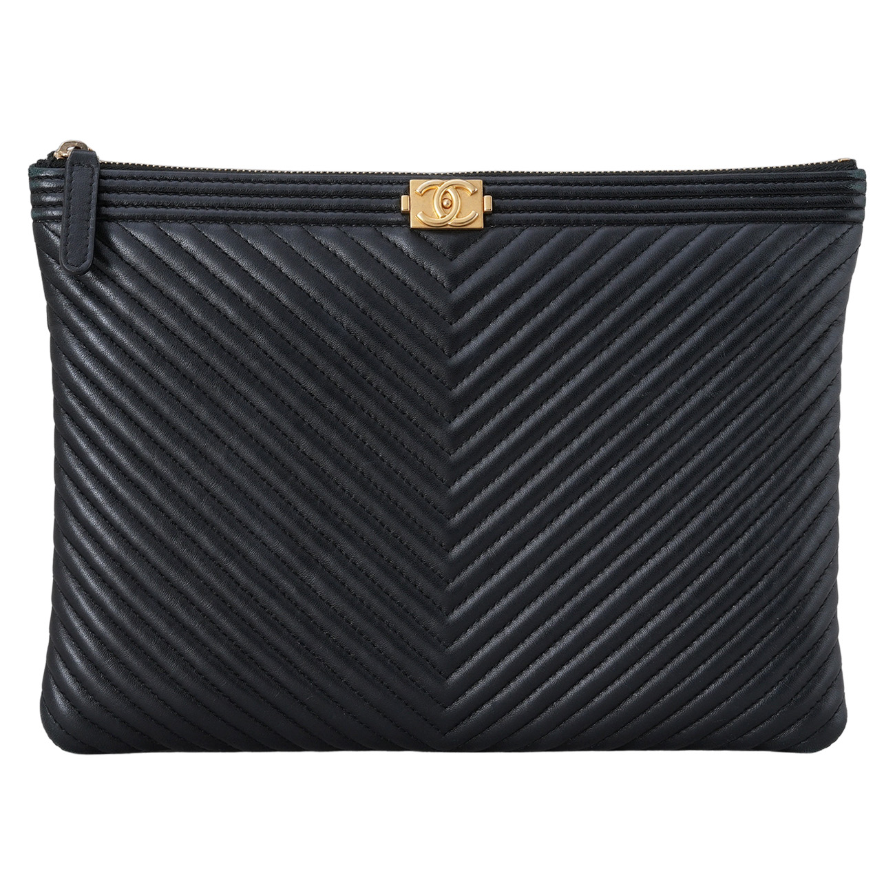 CHANEL(USED)샤넬 보이샤넬 쉐브론 클러치