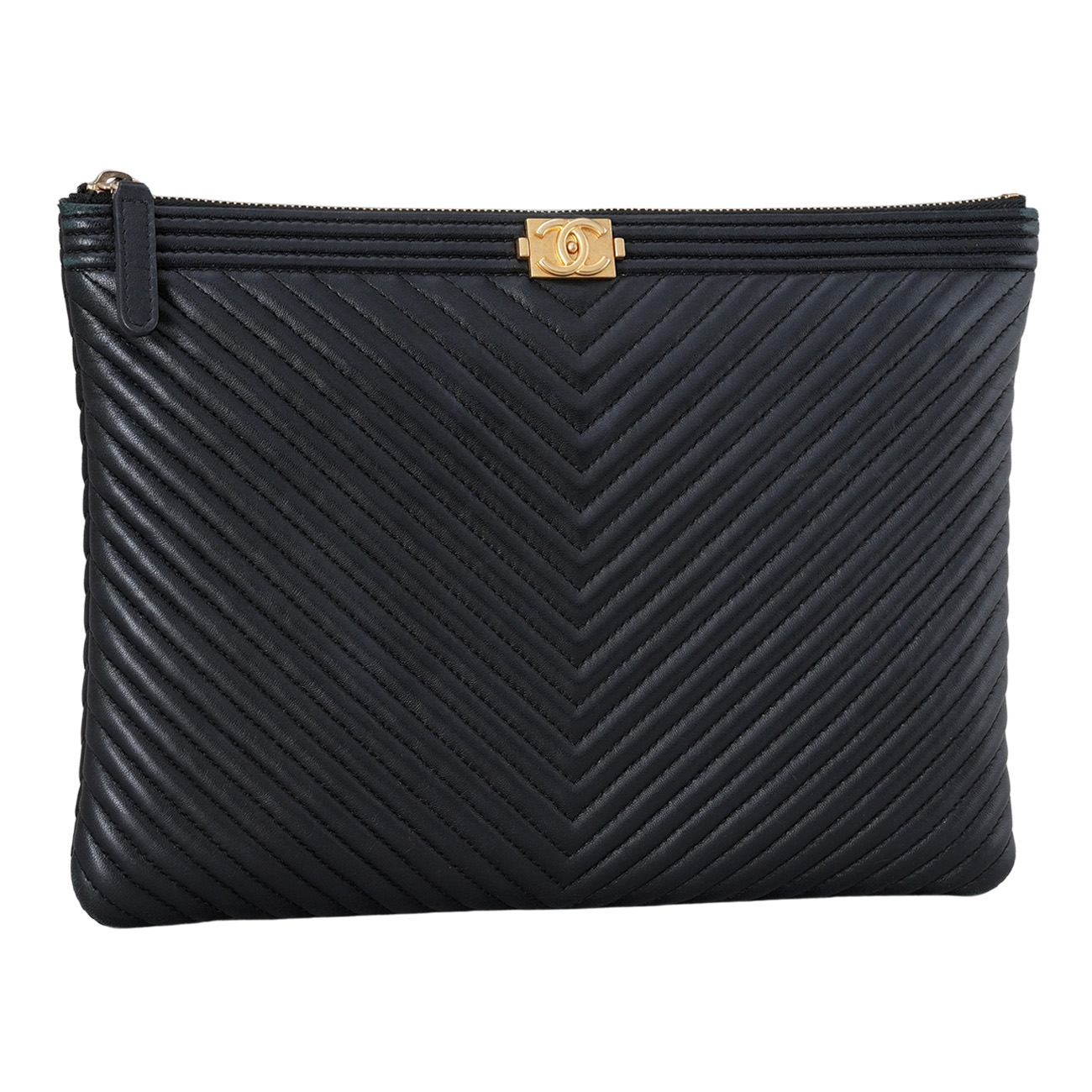 CHANEL(USED)샤넬 보이샤넬 쉐브론 클러치