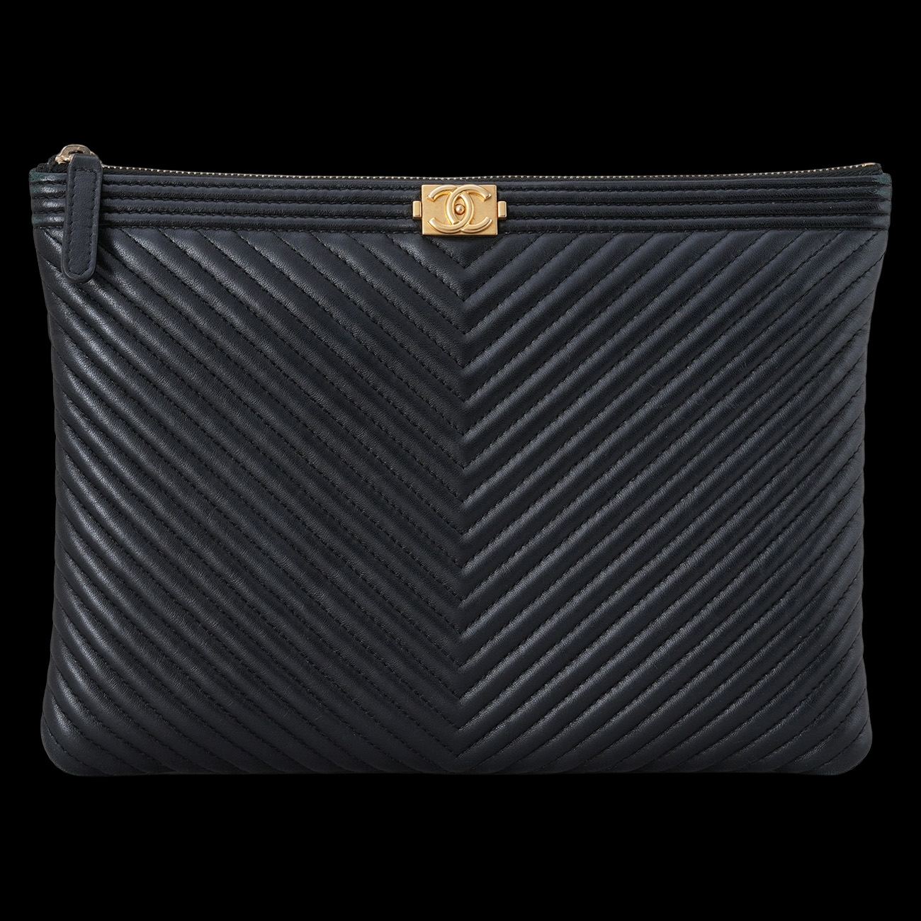 CHANEL(USED)샤넬 보이샤넬 쉐브론 클러치