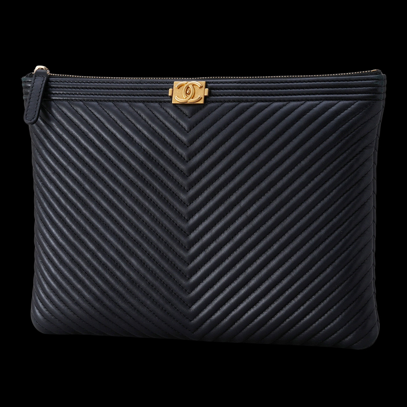 CHANEL(USED)샤넬 보이샤넬 쉐브론 클러치