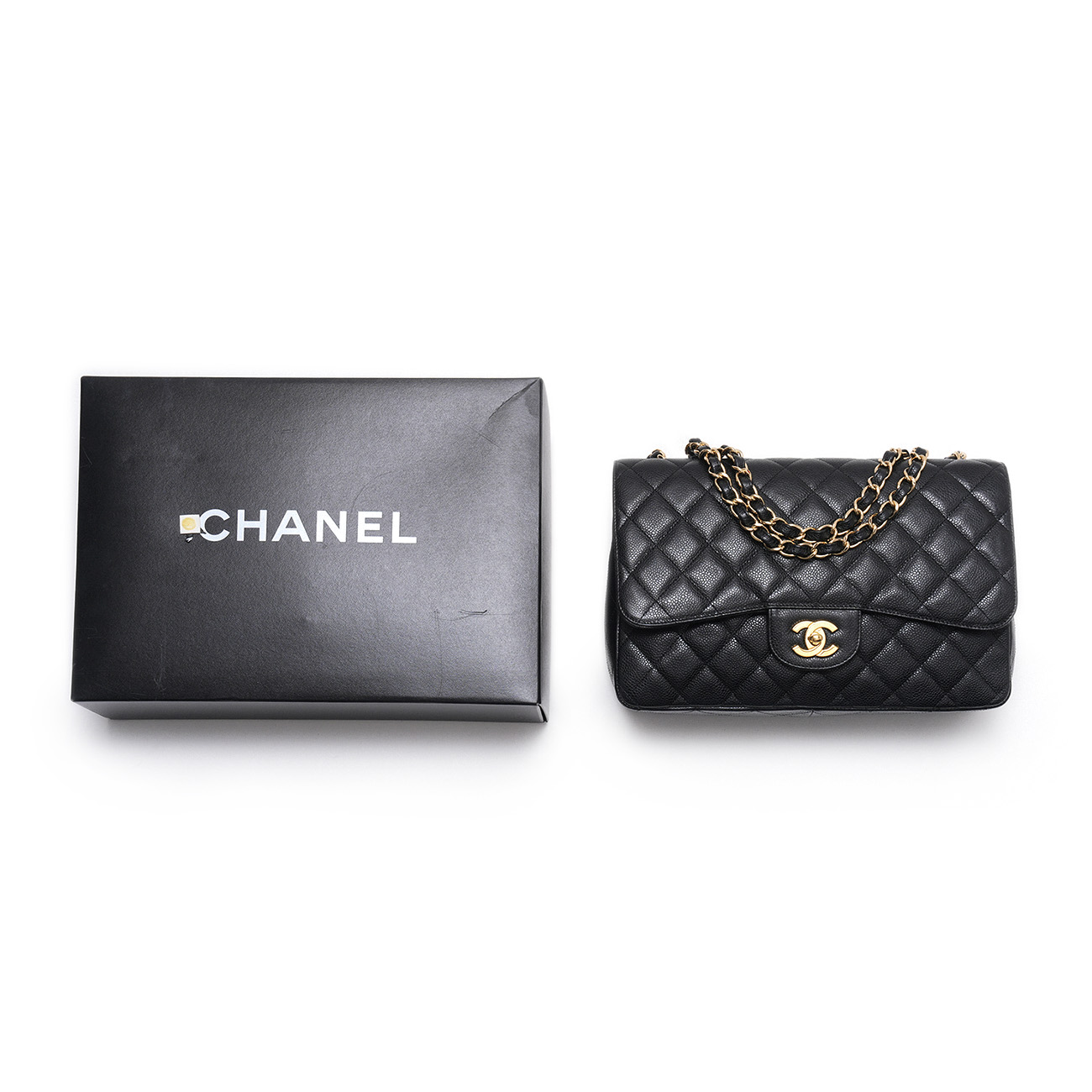 CHANEL(USED)샤넬 캐비어 클래식 점보 원플랩백
