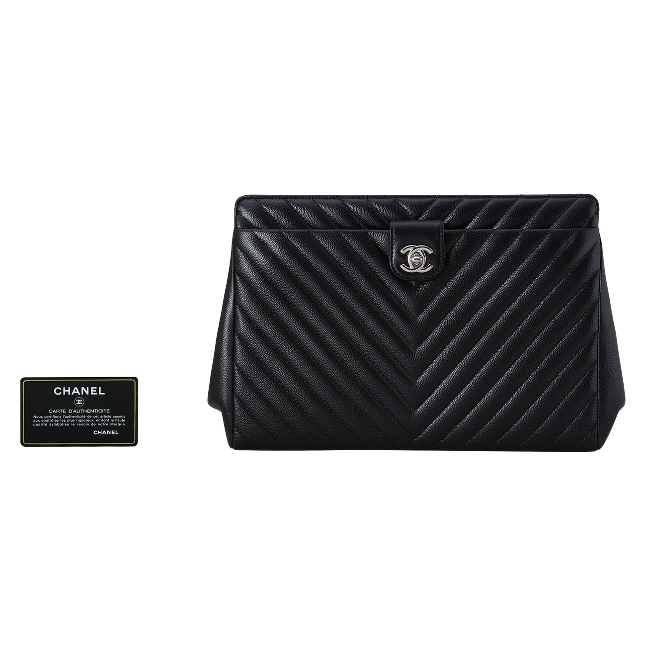 CHANEL(USED)샤넬 시즌 쉐브론 폴딩 클러치