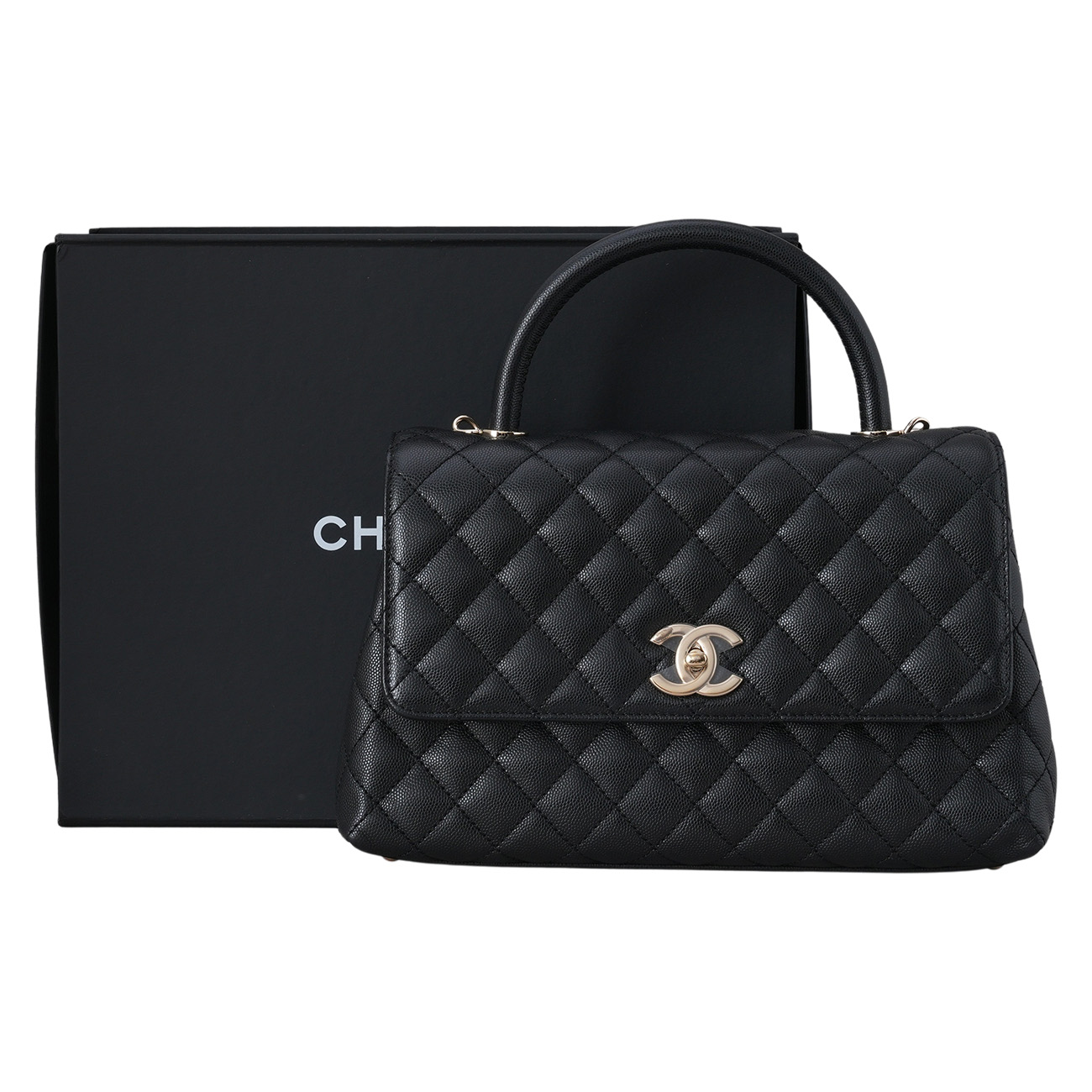 CHANEL(USED)샤넬 캐비어 코코핸들 미듐