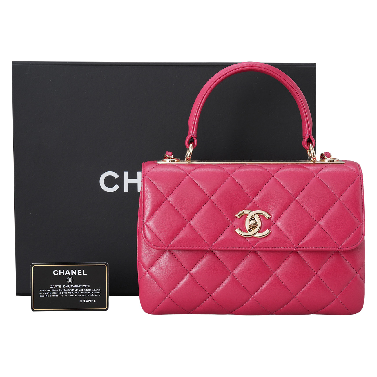 CHANEL(USED)샤넬 A92236 램스킨 트렌디 CC 스몰
