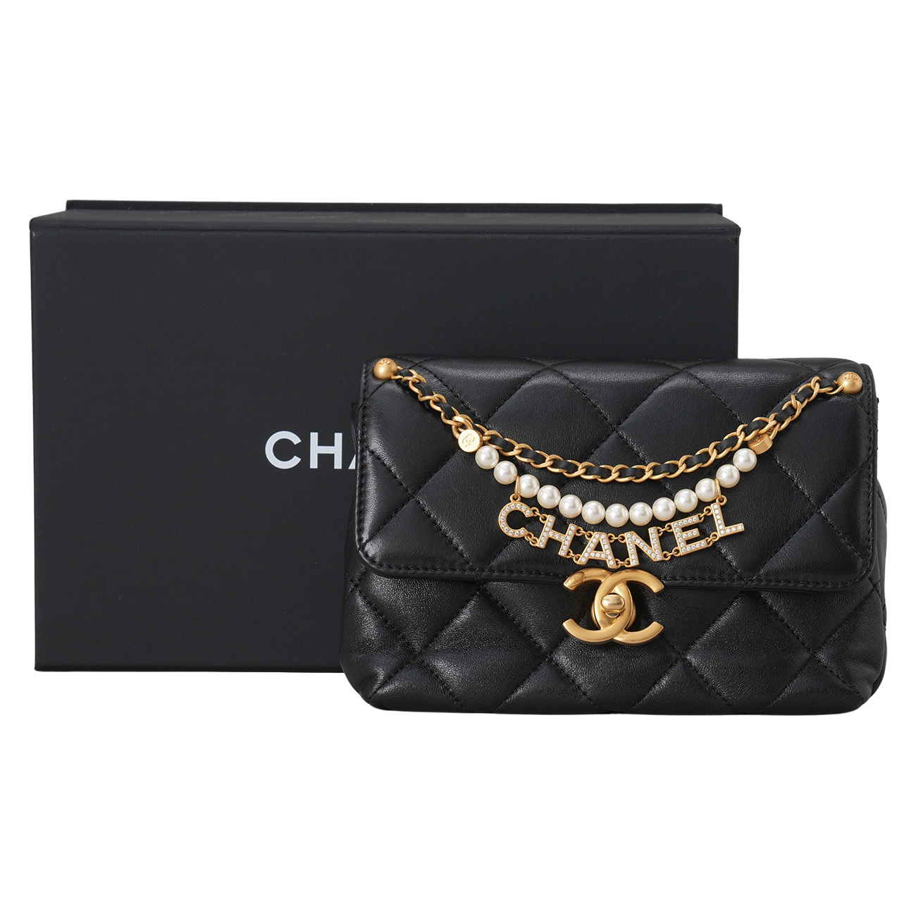 CHANEL(USED)샤넬 AS4986 시즌 진주 미니 체인 플랩백