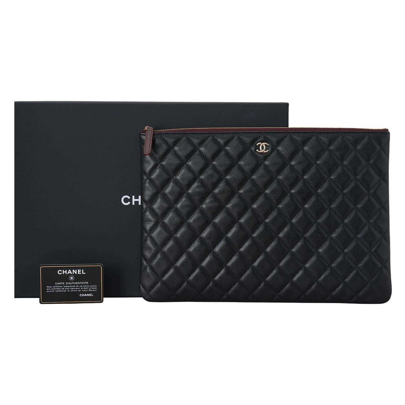 CHANEL(USED)샤넬 캐비어 클래식 클러치 라지