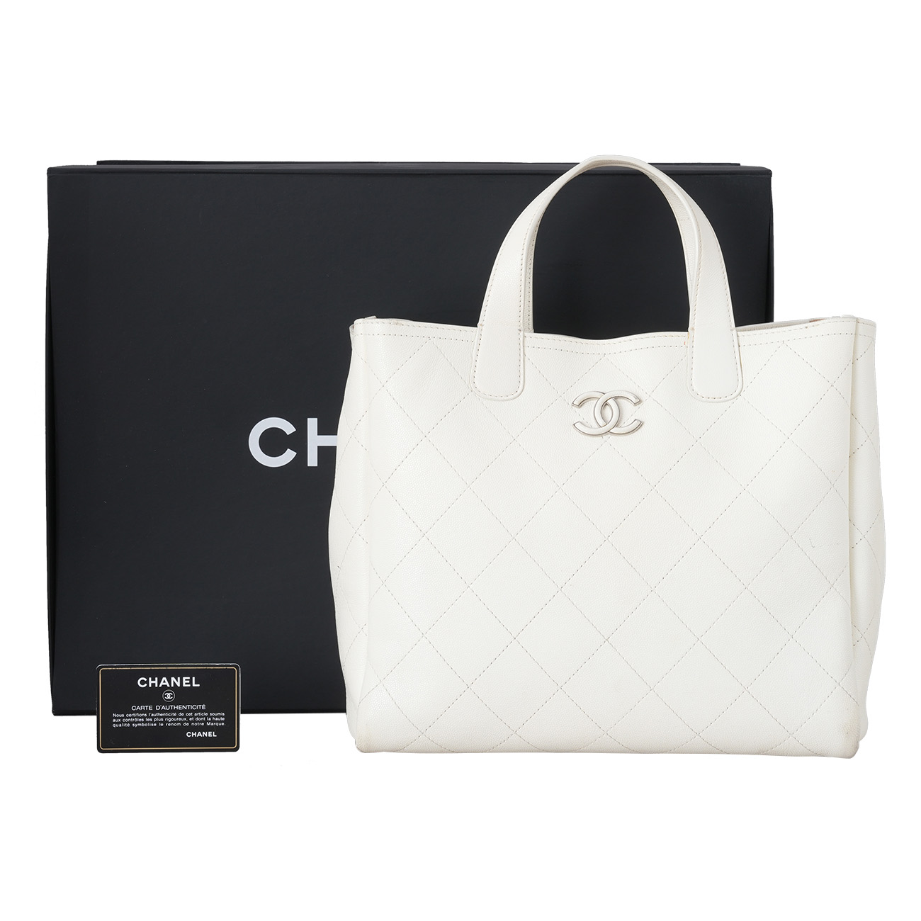 CHANEL(USED)샤넬 시즌 캐비어 토트백