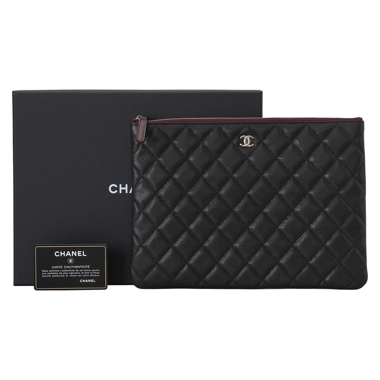 CHANEL(USED)샤넬 캐비어 클래식 클러치 뉴미듐