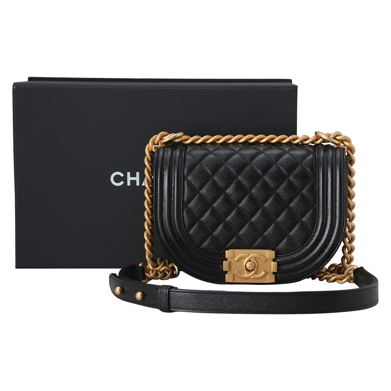 CHANEL(USED)샤넬 AS3186 보이샤넬 메신저 백