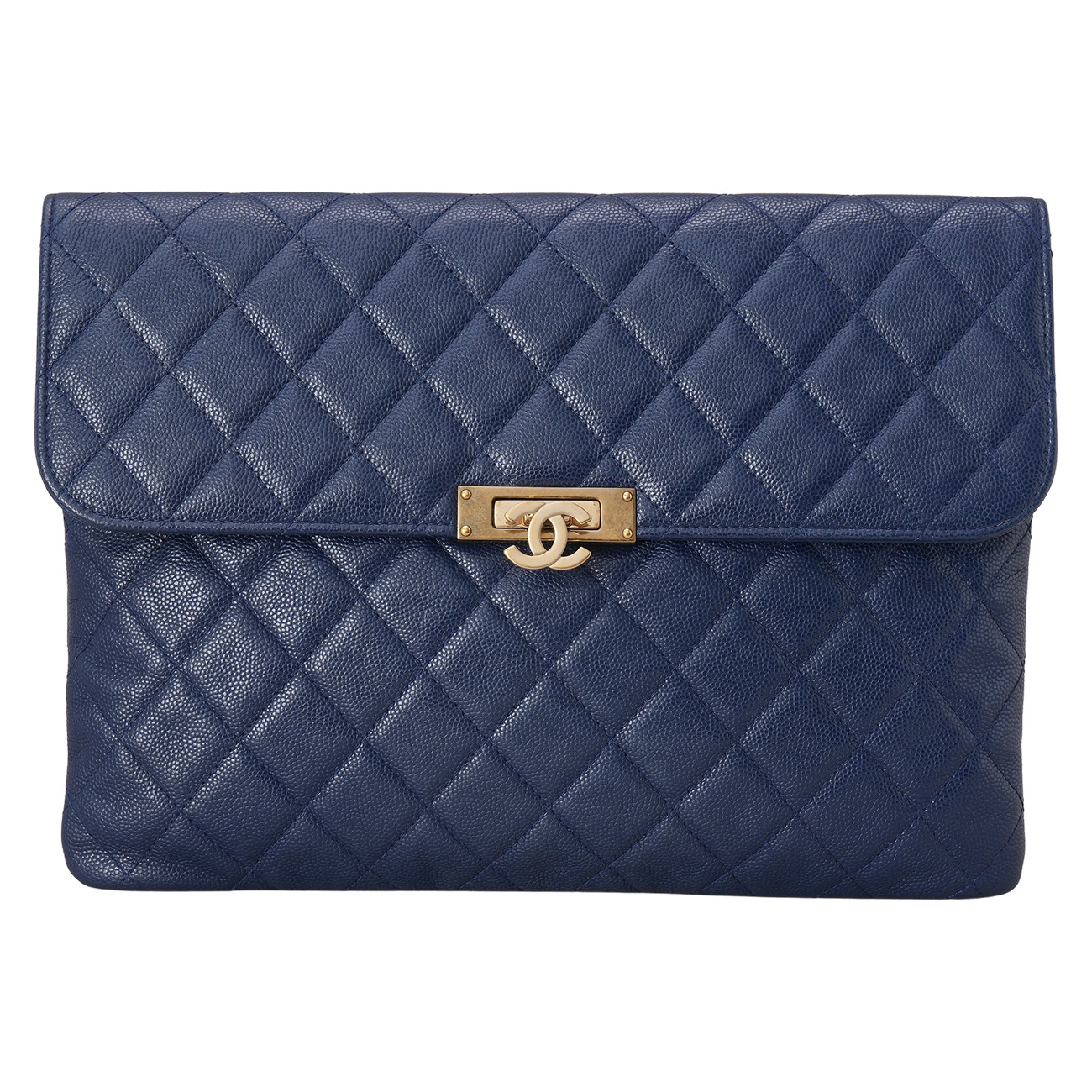 CHANEL(USED)샤넬 시즌 CC로고 플랩 클러치