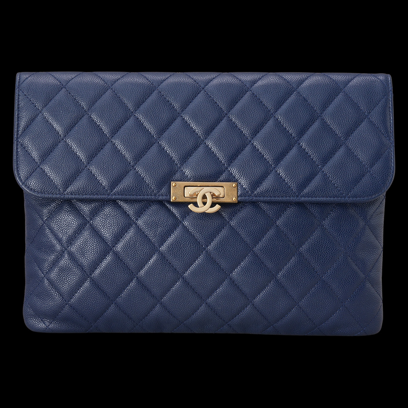 CHANEL(USED)샤넬 시즌 CC로고 플랩 클러치