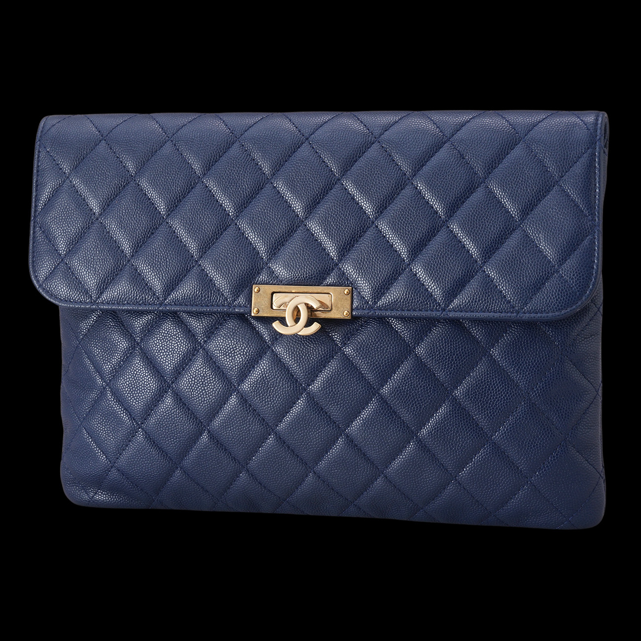 CHANEL(USED)샤넬 시즌 CC로고 플랩 클러치