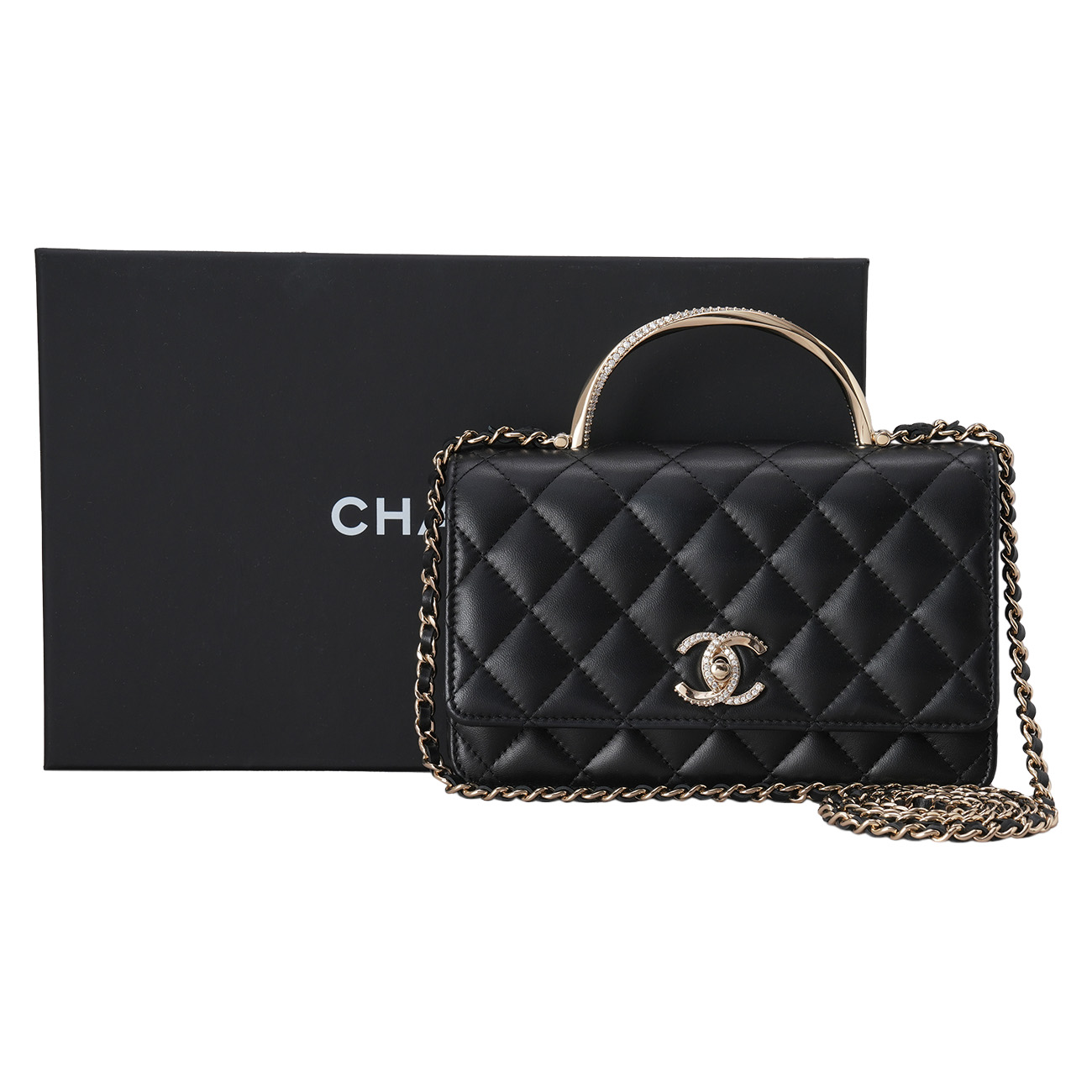 CHANEL(USED)샤넬 AP4292 시즌 램스킨 탑핸들 WOC