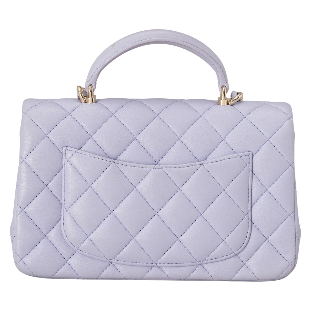 CHANEL(USED)샤넬 램스킨 클래식 뉴미니 탑핸들