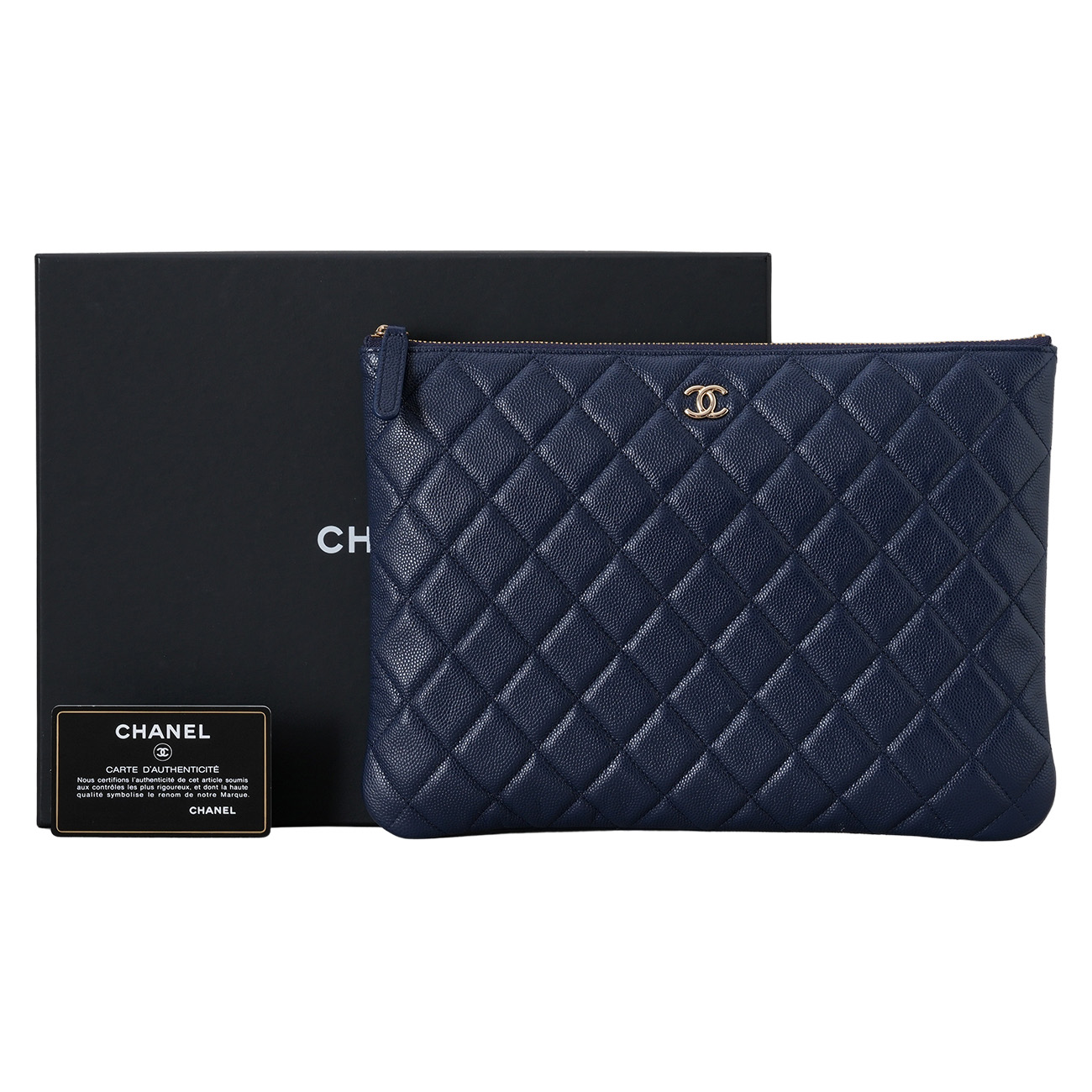 CHANEL(USED)샤넬 캐비어 클래식 클러치 뉴미듐