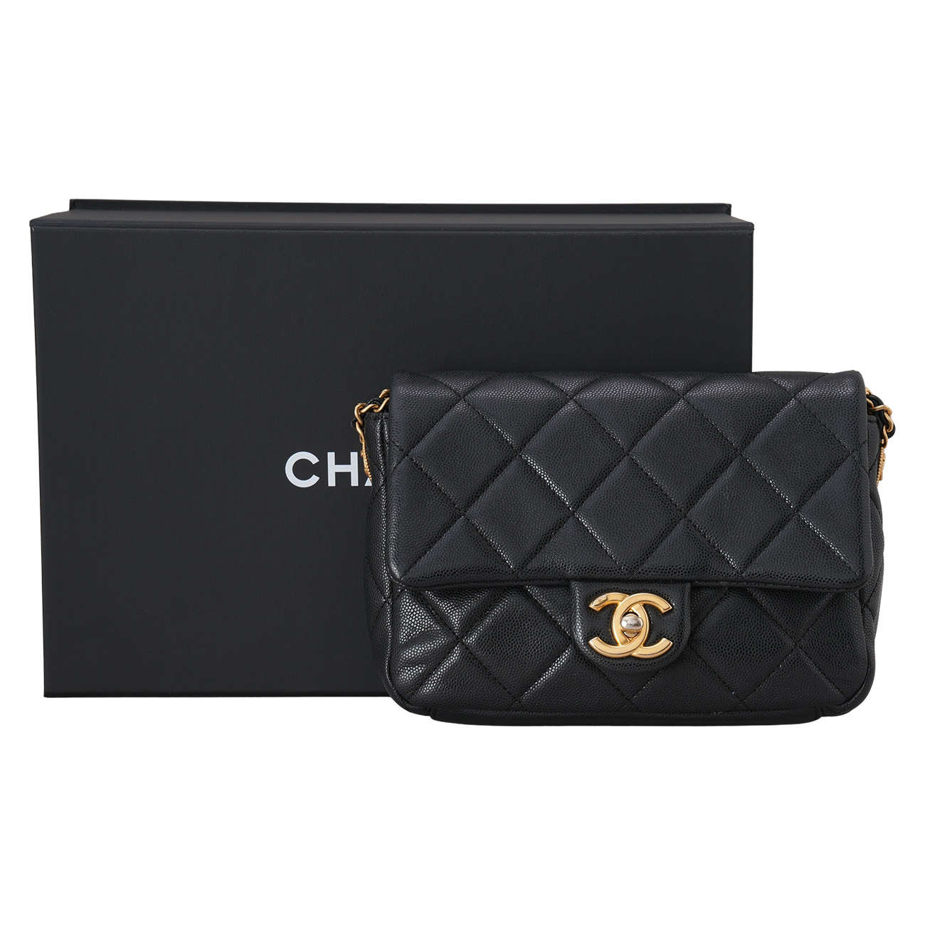 CHANEL(USED)샤넬 AS3369 시즌 캐비어 체인 플랩백