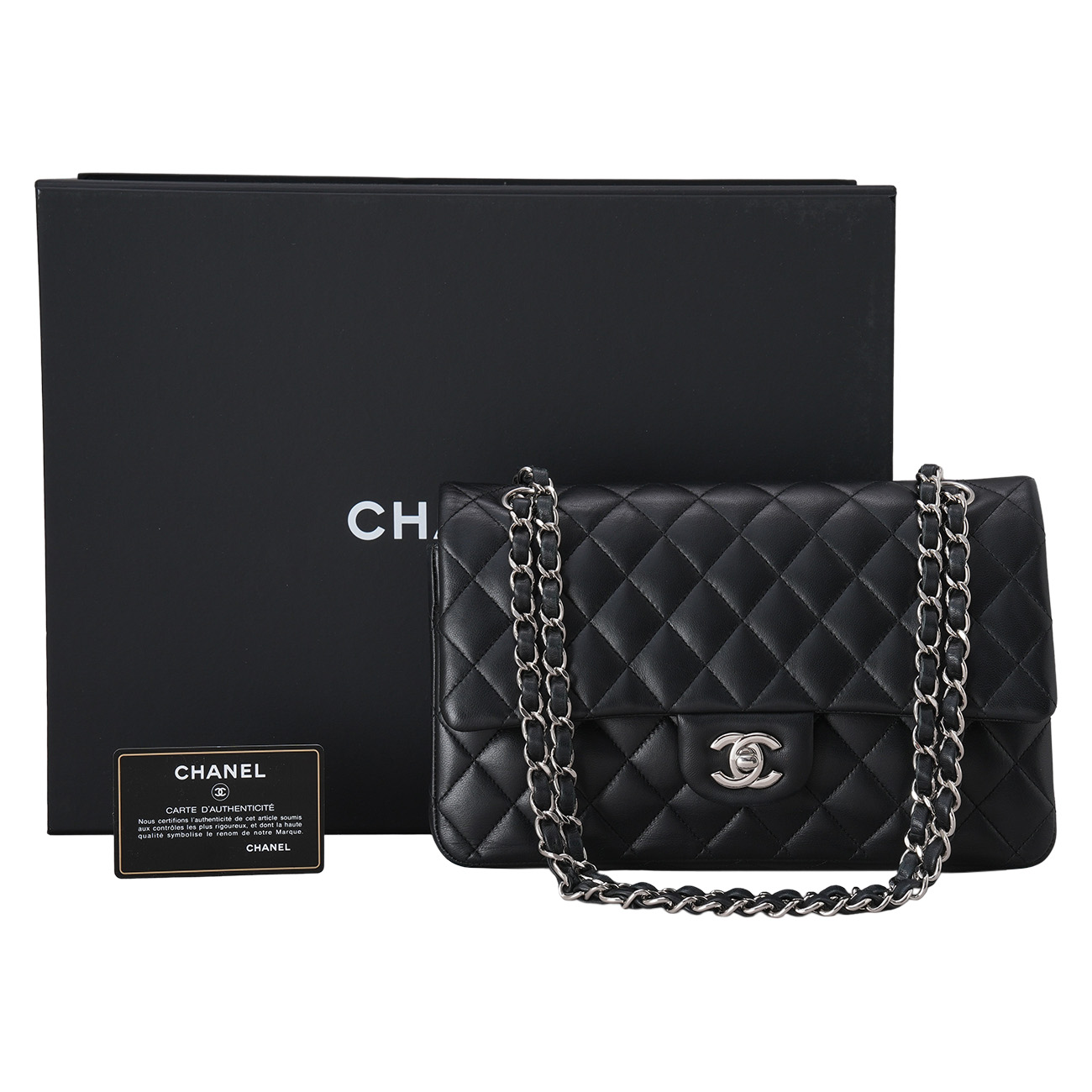 CHANEL(USED)샤넬 램스킨 클래식 미듐 플랩백