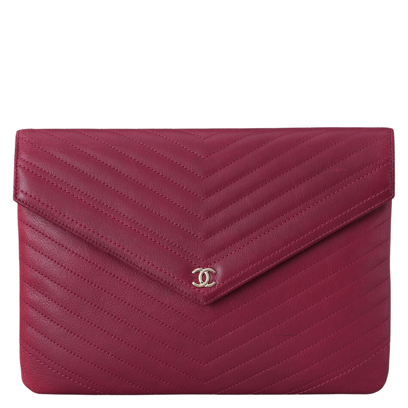 CHANEL(USED)샤넬 쉐브론 플랩 클러치
