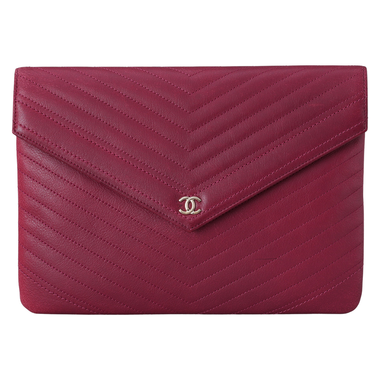 CHANEL(USED)샤넬 쉐브론 플랩 클러치