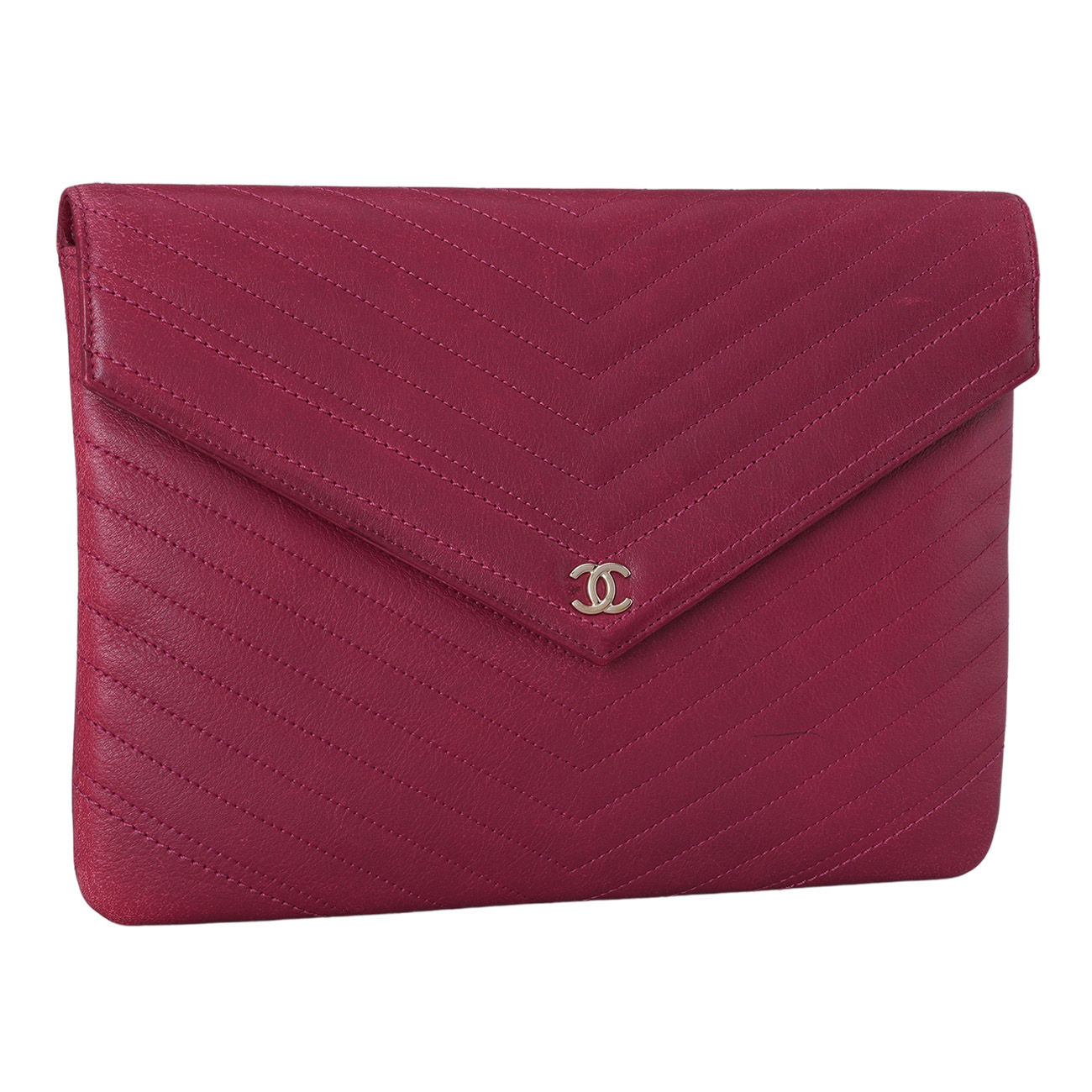 CHANEL(USED)샤넬 쉐브론 플랩 클러치