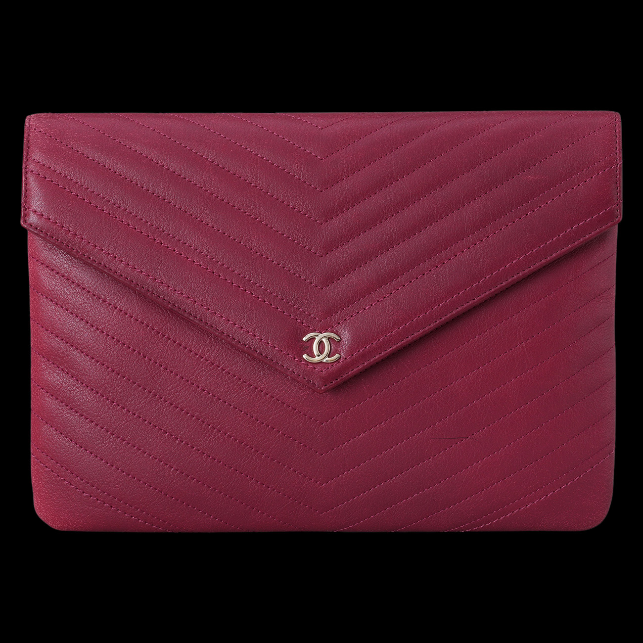 CHANEL(USED)샤넬 쉐브론 플랩 클러치