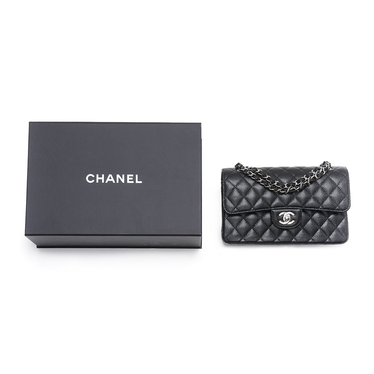 CHANEL(USED)샤넬 A01113 캐비어 클래식 스몰 플랩백