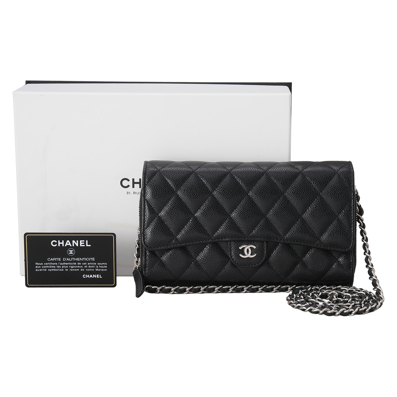 CHANEL(USED)샤넬 캐비어 클래식 투웨이 WOC