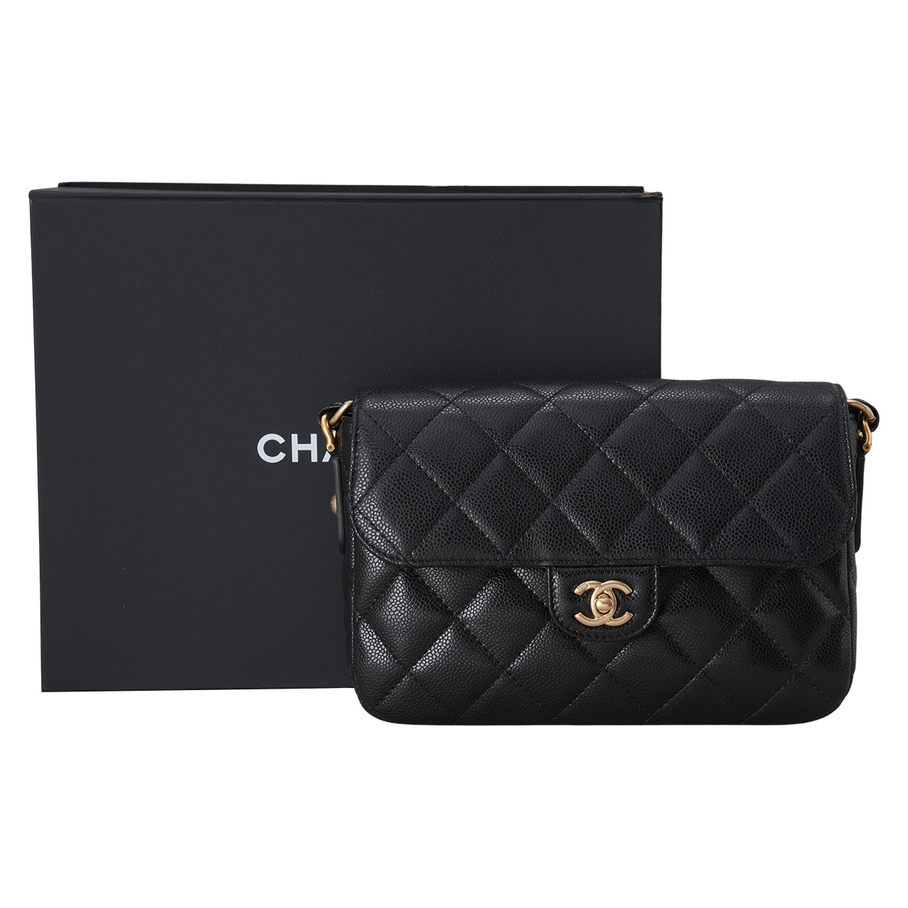 CHANEL(USED)샤넬 시즌 캐비어 CC로고 크로스백