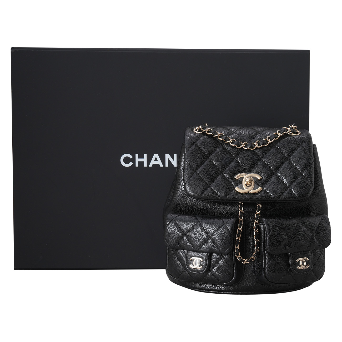 CHANEL(USED)샤넬 AS3860 캐비어 듀마 미디움 백