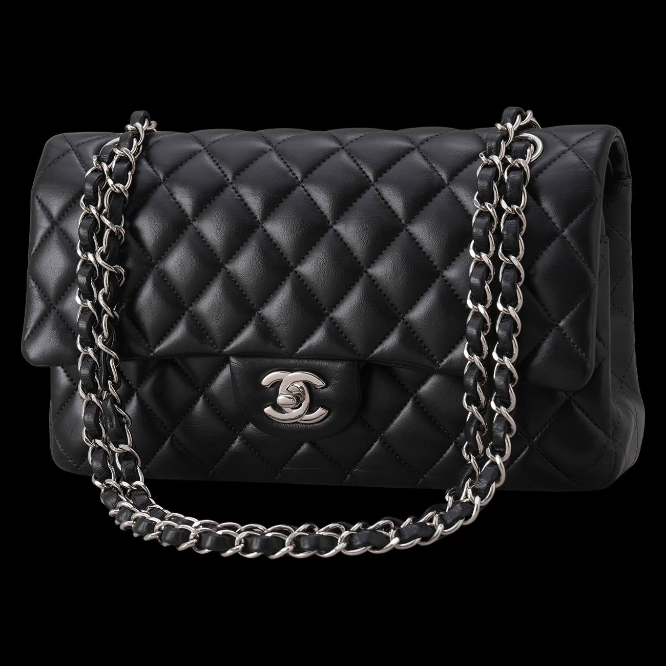 CHANEL(USED)샤넬 램스킨 클래식 미듐 플랩백