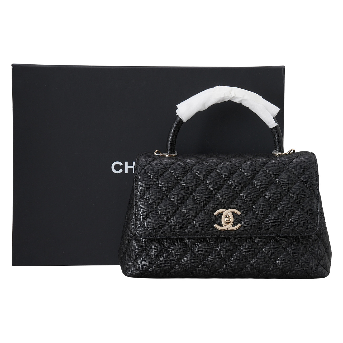 CHANEL(USED)샤넬 캐비어 코코핸들 미듐