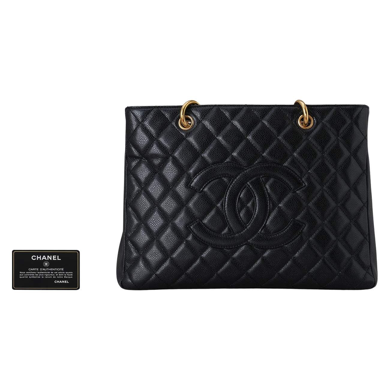 CHANEL(USED)샤넬 캐비어 그랜드샤핑 금장