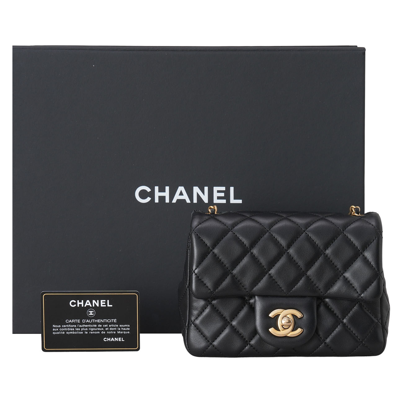 CHANEL(USED)샤넬 AS1786 램스킨 클래식 쁘띠삭 골든볼