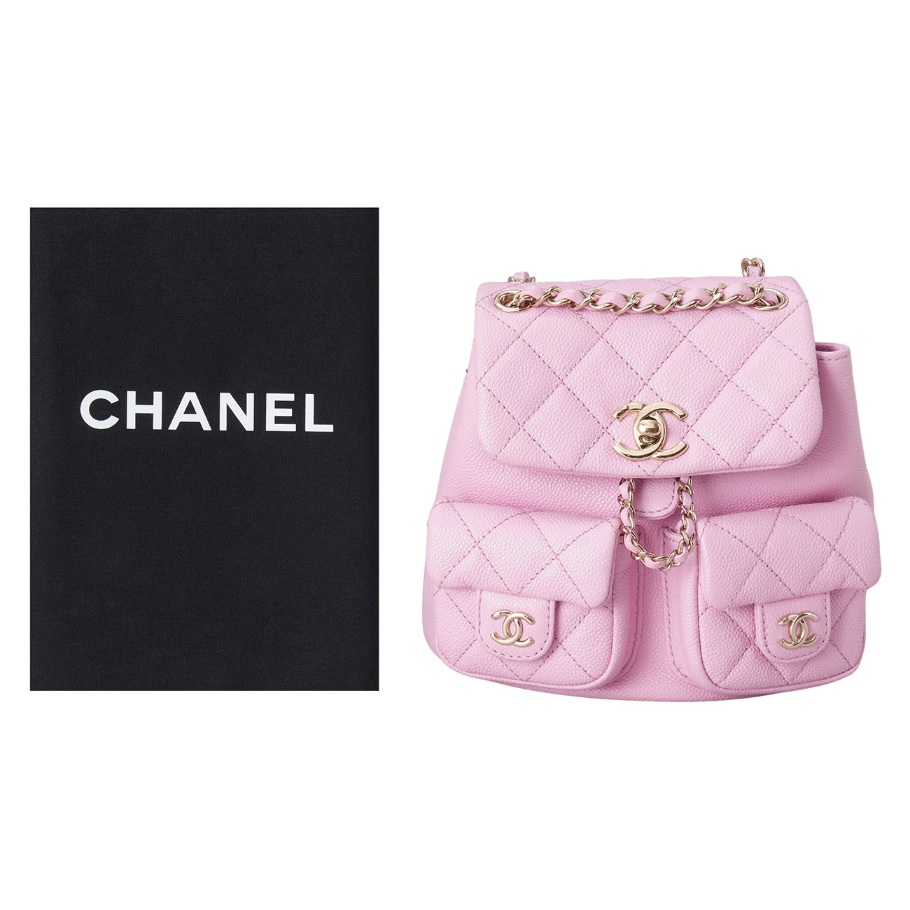 CHANEL(USED)샤넬 캐비어 투포켓 듀마 백팩