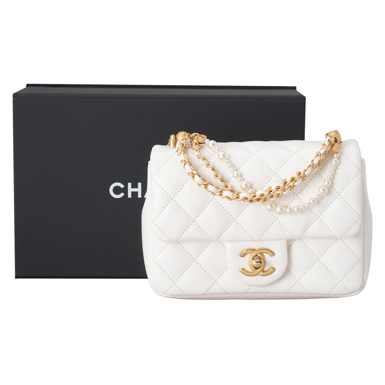 CHANEL(USED)샤넬 AS4385 시즌 진주 체인 쁘띠삭