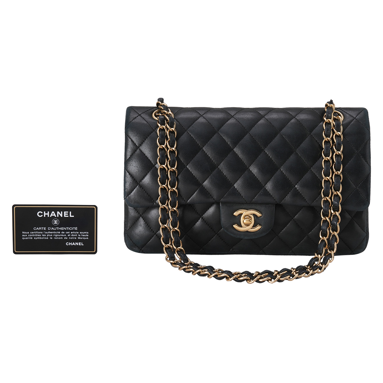 CHANEL(USED)샤넬 램스킨 클래식 미듐 플랩백