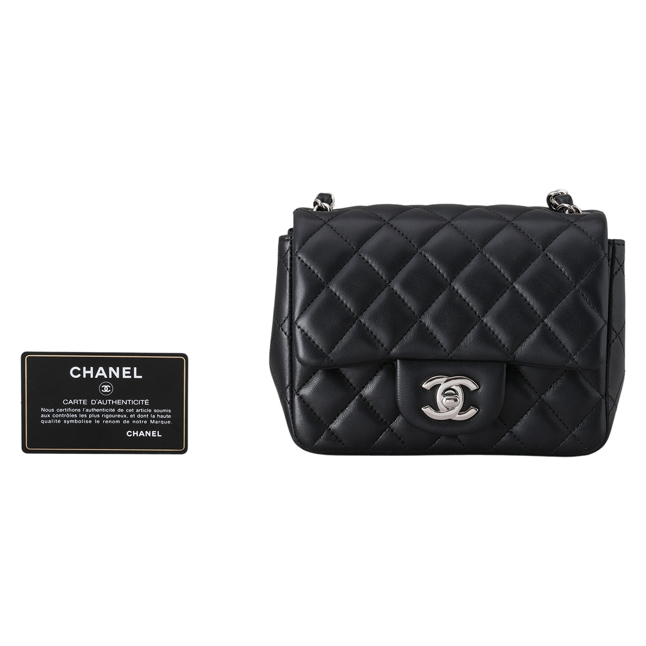 CHANEL(USED)샤넬 램스킨 클래식 쁘띠삭