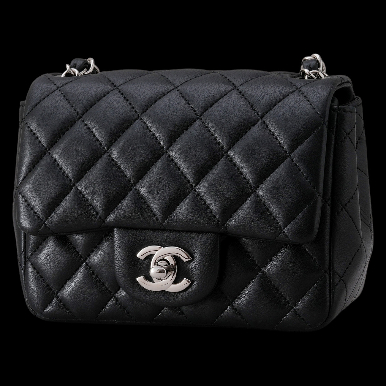 CHANEL(USED)샤넬 램스킨 클래식 쁘띠삭