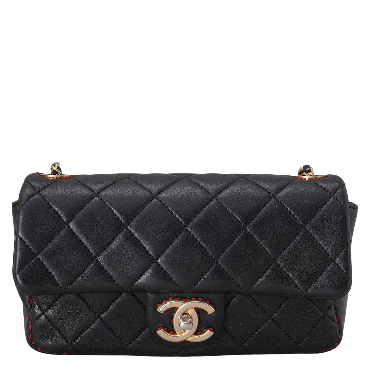 CHANEL(USED)샤넬 시즌 램스킨 스티치 체인백