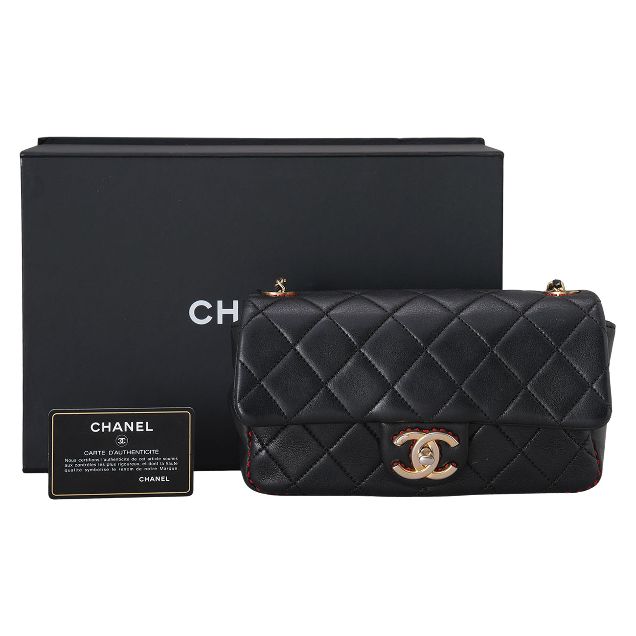 CHANEL(USED)샤넬 시즌 램스킨 스티치 체인백