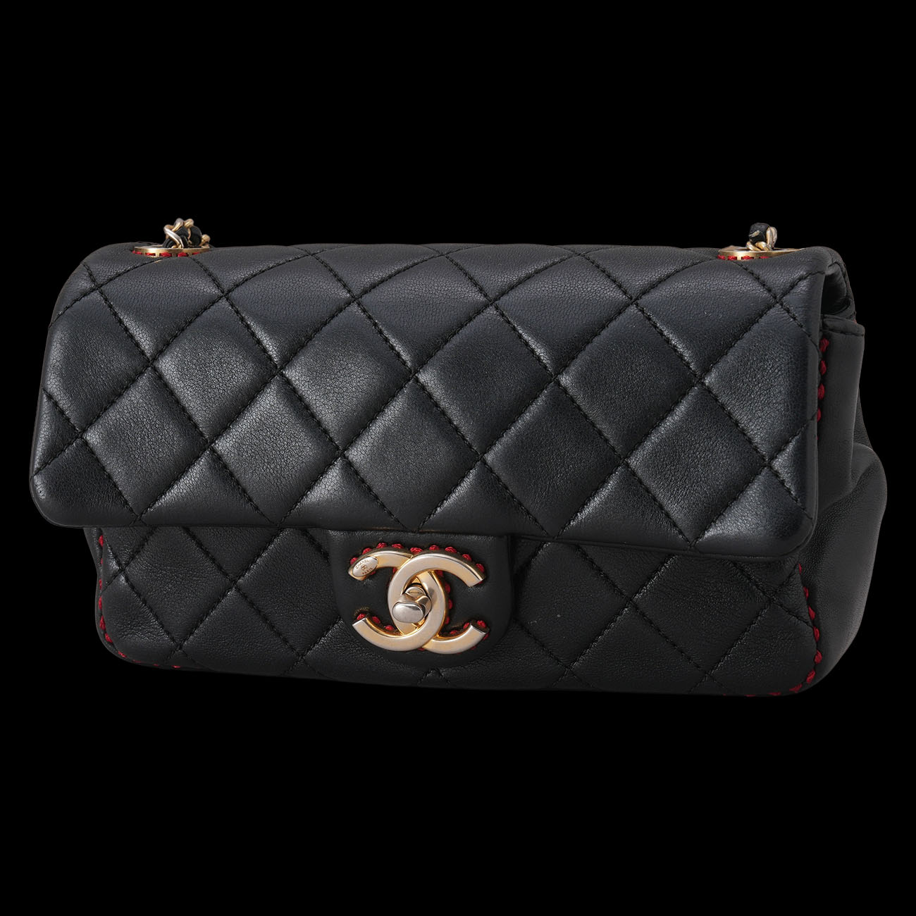 CHANEL(USED)샤넬 시즌 램스킨 스티치 체인백
