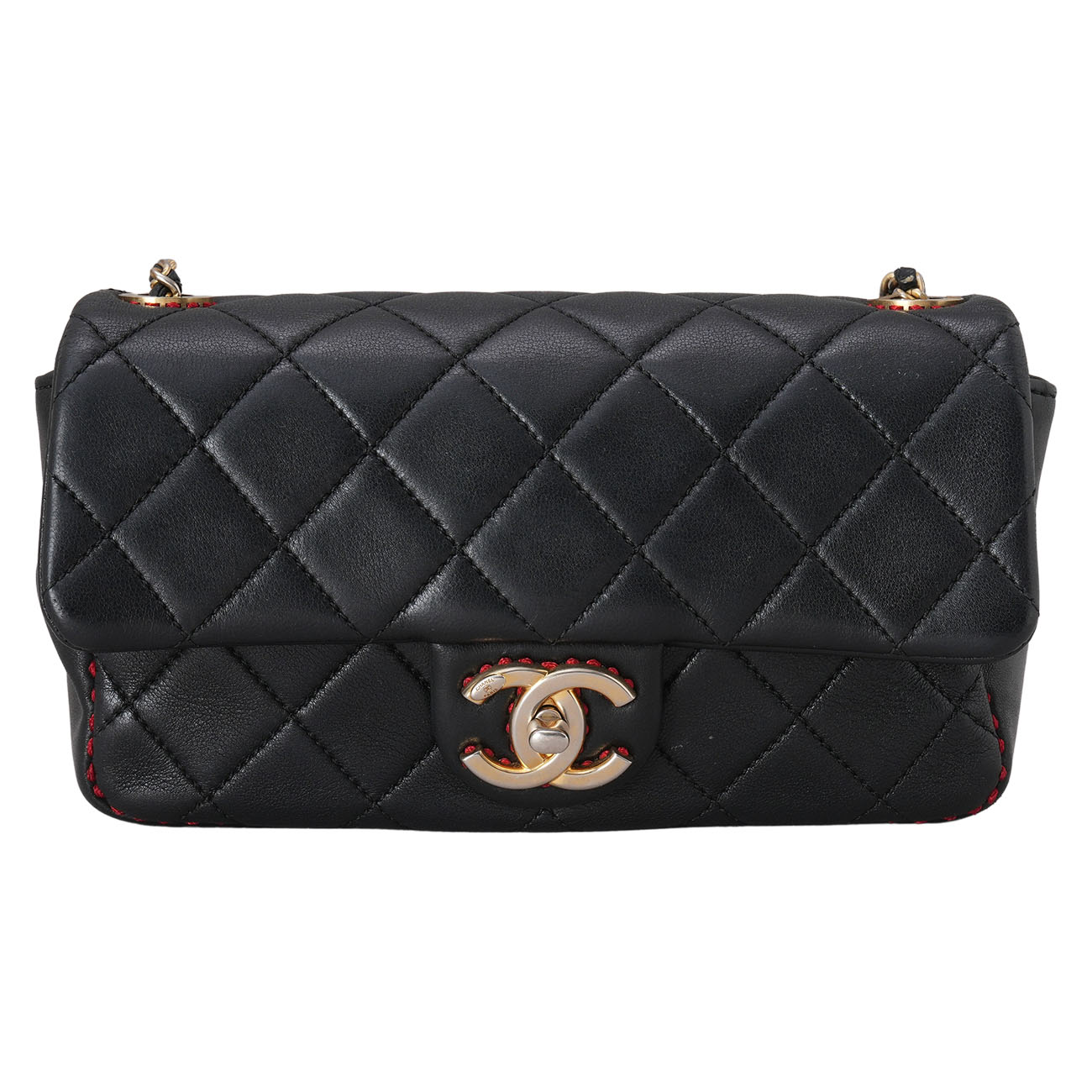 CHANEL(USED)샤넬 시즌 램스킨 스티치 체인백