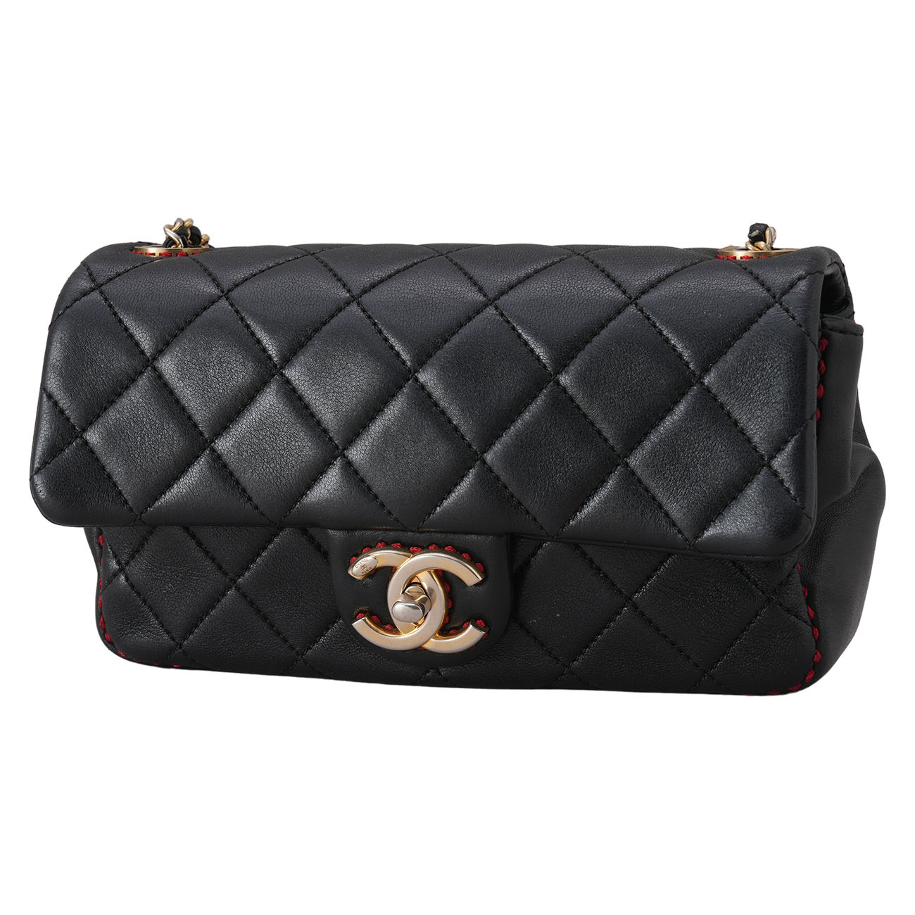 CHANEL(USED)샤넬 시즌 램스킨 스티치 체인백