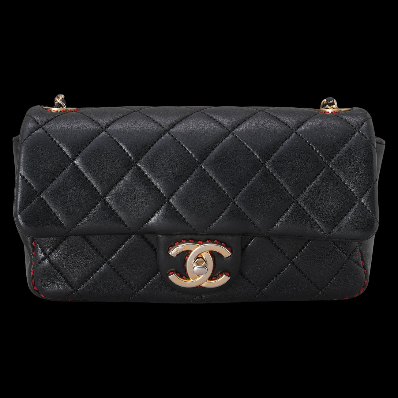 CHANEL(USED)샤넬 시즌 램스킨 스티치 체인백